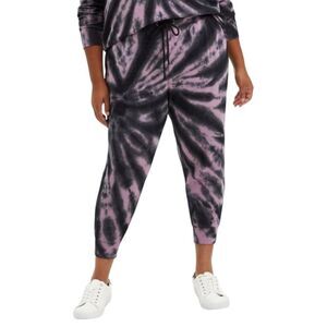 Torrid Cupro Crop Tie Dye Buttery Soft Jogger Plus Elastic Waist Sweatpants Sz 3